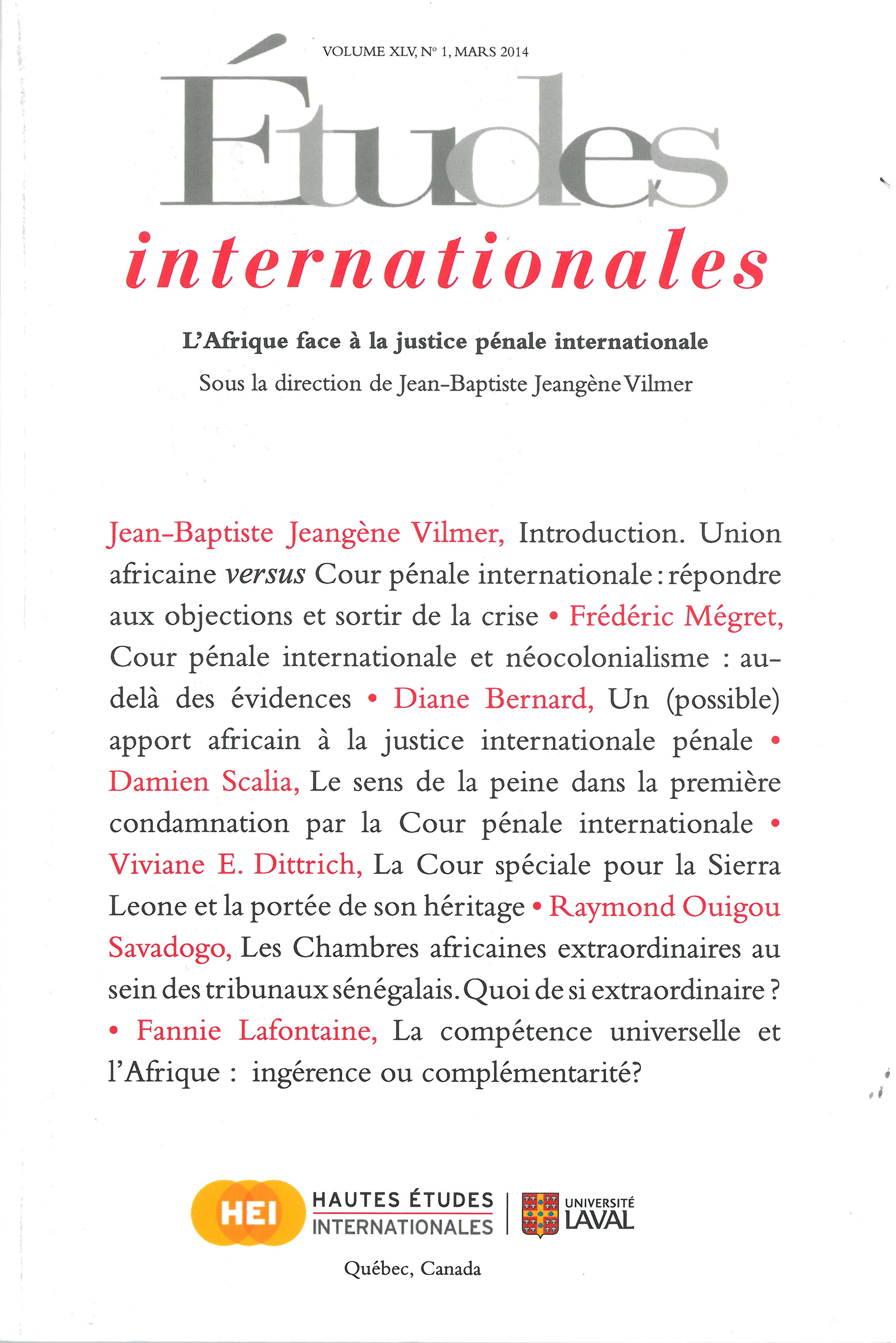 Union africaine versus Cour pénale internationale : répondre aux objections et sortir de la crise